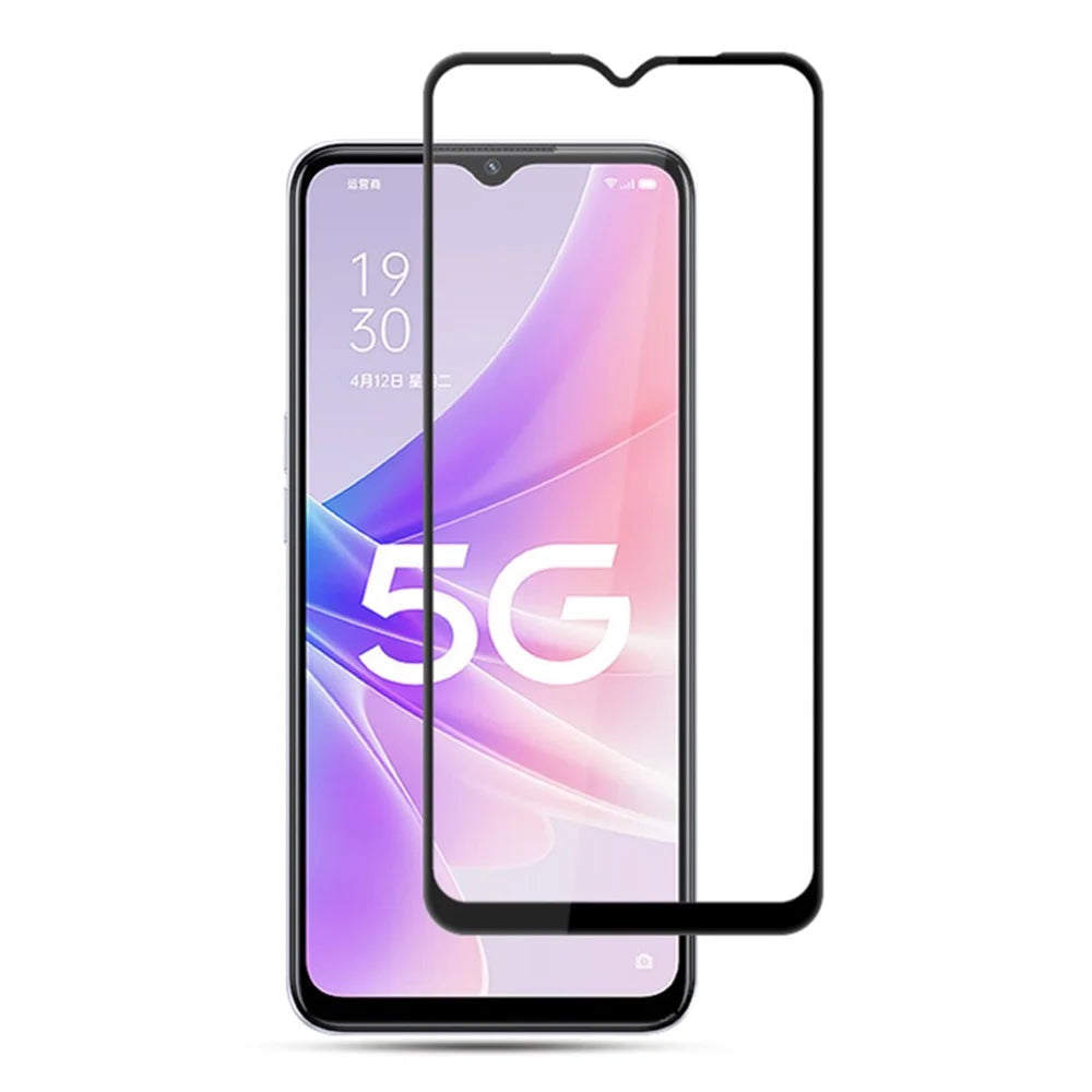 MOCOLO For Oppo A58 5G Silk Printing Full Screen Protector Full Glue Tempered Glass Film - Black - 1