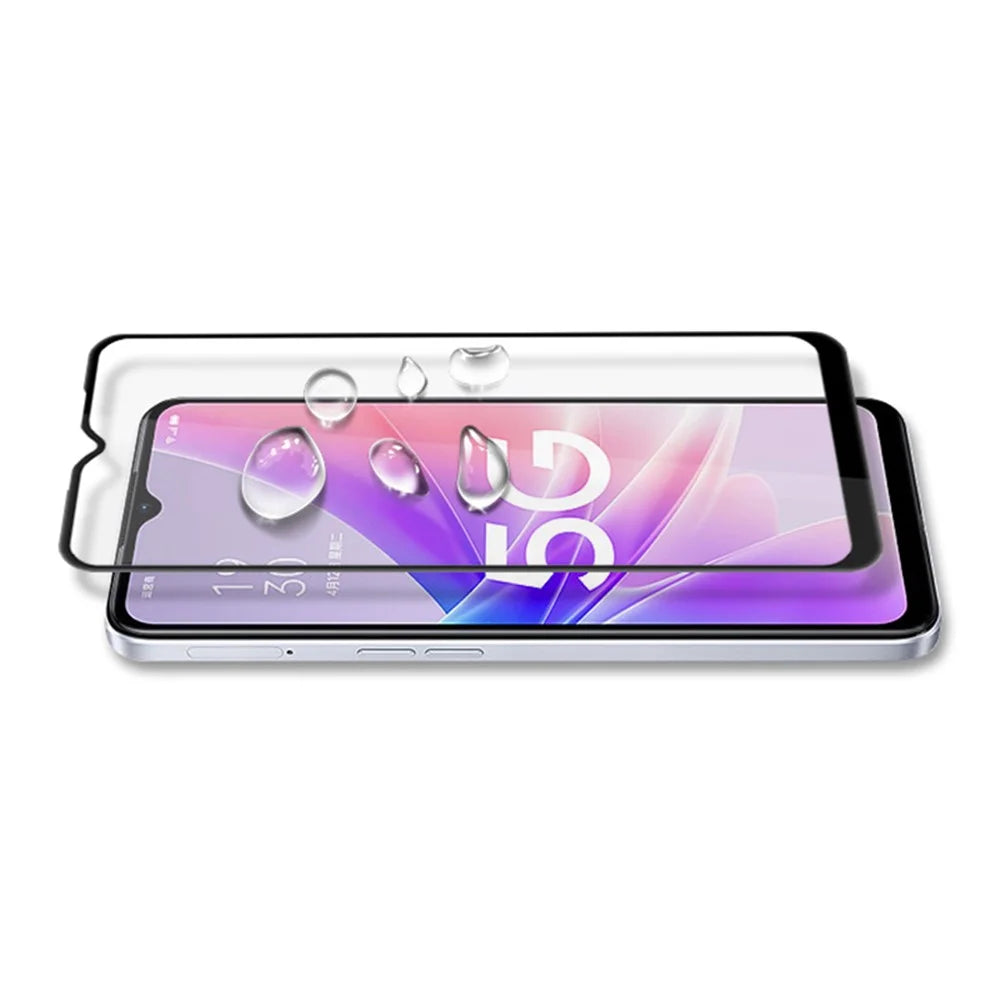 MOCOLO For Oppo A58 5G Silk Printing Full Screen Protector Full Glue Tempered Glass Film - Black - 4