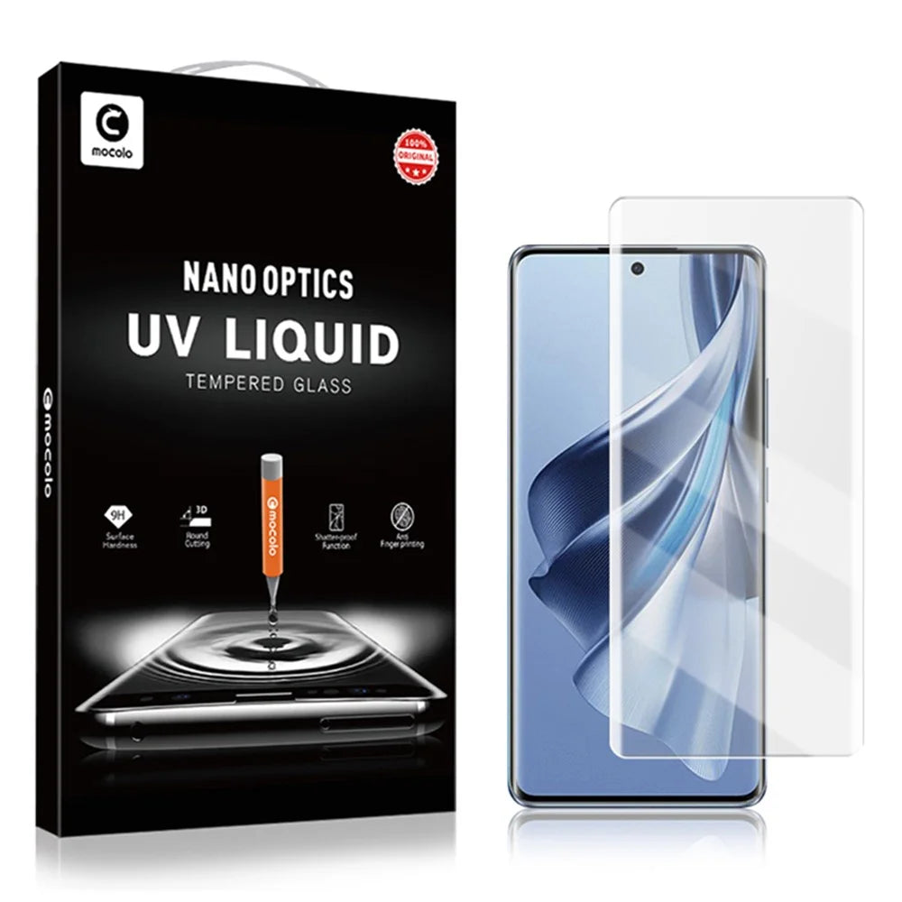 MOCOLO For Oppo Reno10 5G (Global) Anti-scratch Full Screen Protector 3D Curved UV Liquid Tempered Glass Film - 7