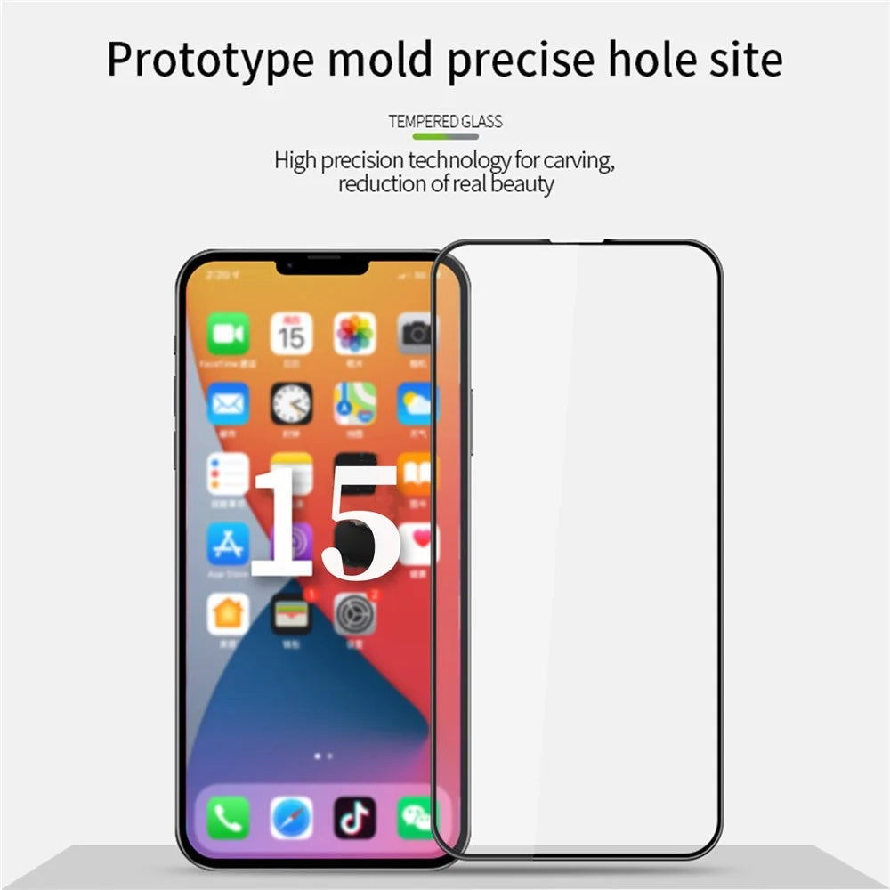 MOFI JK 3D Tempered Glass Film-1 for iPhone 15 Pro Max High Aluminium-silicon Glass HD Curved Screen Protector - 7
