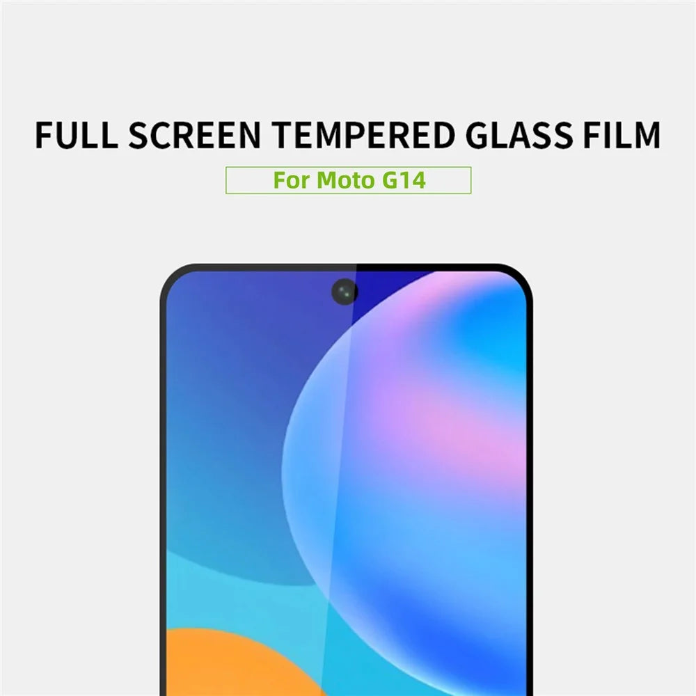 MOFI For Motorola Moto G14 4G JK Tempered Glass Film Series-1 Full Glue High Aluminum-silicon Glass Full Screen Protector - 3