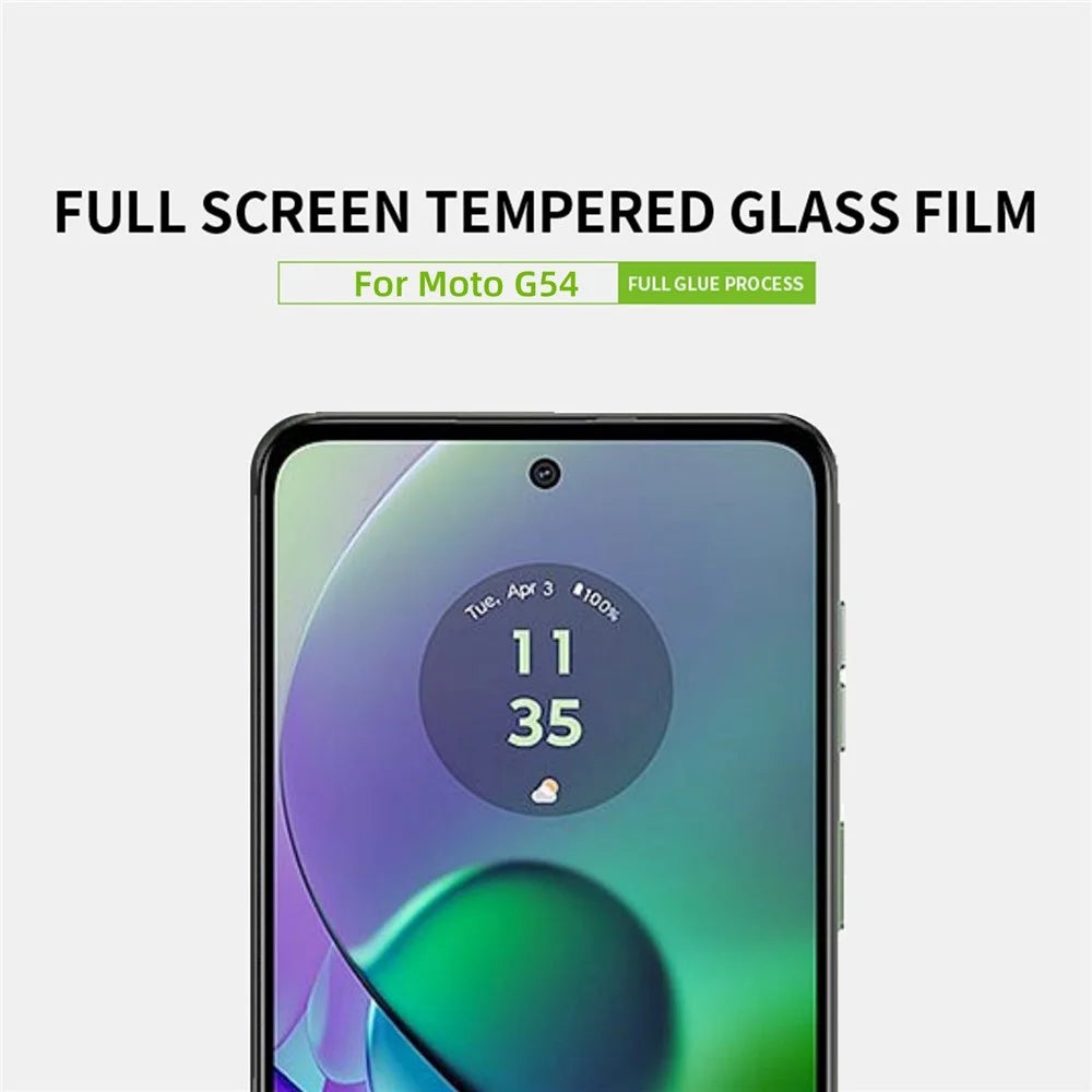 PINWUYO JK Tempered Glass Film Series-2 for Motorola Moto G54 5G Screen Protector Full Cover High Aluminum-silicon Glass Film - 3
