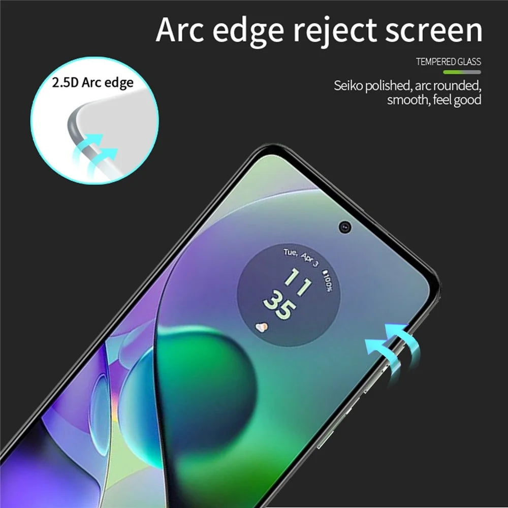 PINWUYO JK Tempered Glass Film Series-2 for Motorola Moto G54 5G Screen Protector Full Cover High Aluminum-silicon Glass Film - 6