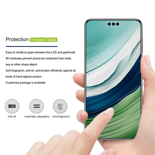 MOCOLO For Huawei Mate 60 Pro / Mate 60 Pro+ Screen Protector Full Coverage 3D Curved Tempered Glass Film - Black - 2