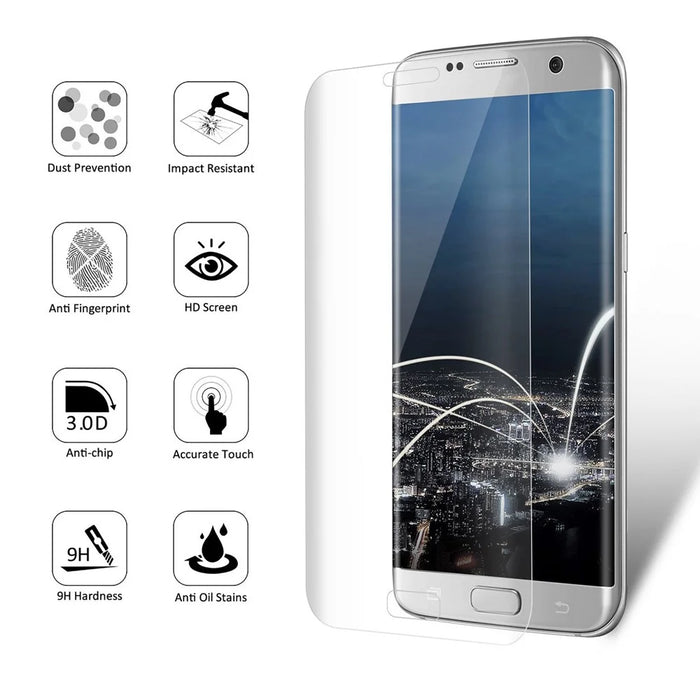 HAT PRINCE for Samsung Galaxy S7 Edge G935 3D Curved Full Size Tempered Glass Screen Protector 0.26mm - 1