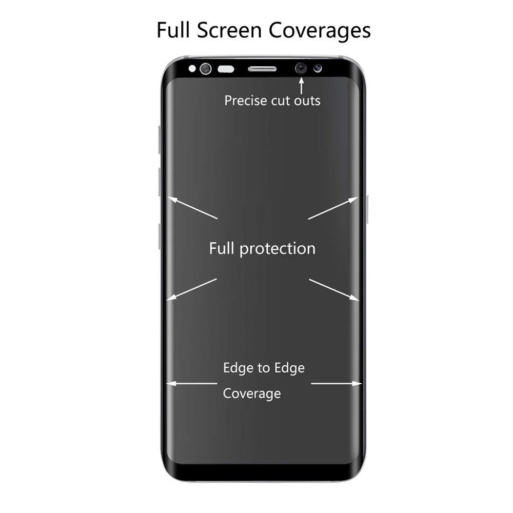 HAT PRINCE for Samsung Galaxy S8 0.26mm 9H 3D Curved Full Cover Tempered Glass Screen Protector - Black - 3