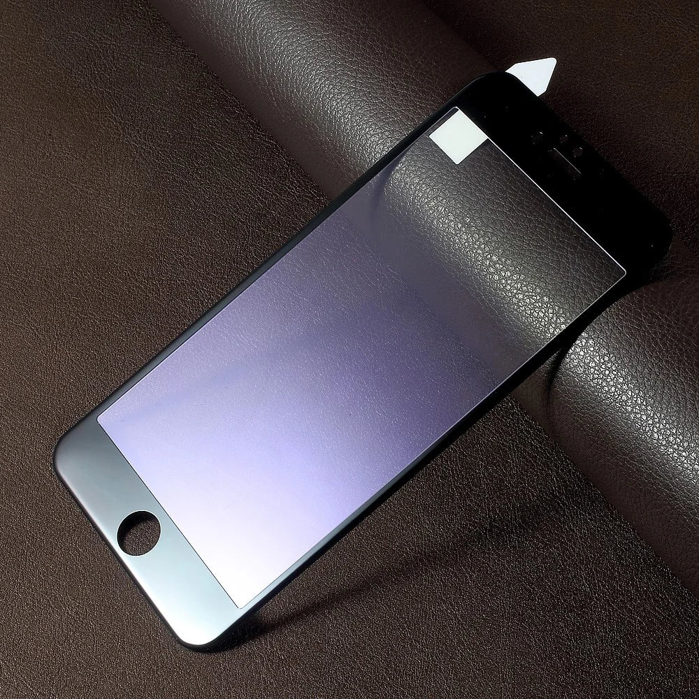 RURIHAI Anti-blue-ray Soft Edge Full Tempered Glass Screen Protector for iPhone 7 Plus 5.5 - Black - 1