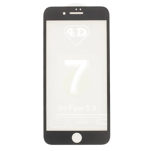 3D Full Coverage Tempered Glass Screen Protector Film for iPhone 7 4.7 inch - Black - 1