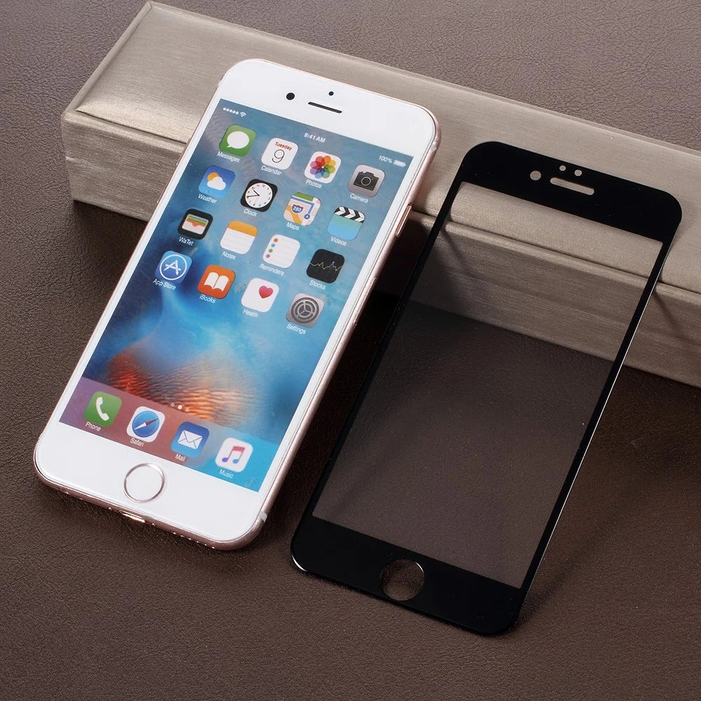 4D Full Size Tempered Glass Screen Guard Film for iPhone 6s / 6 4.7 inch - Black - 1