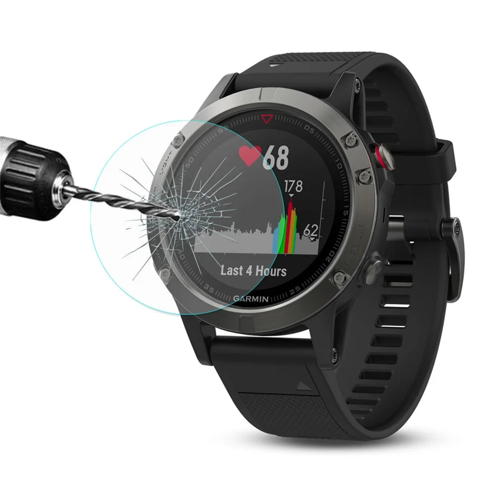 HAT PRINCE for Garmin Fenix 5 Tempered Glass Screen Protector 0.2mm 9H 2.15D Arc Edge - 1