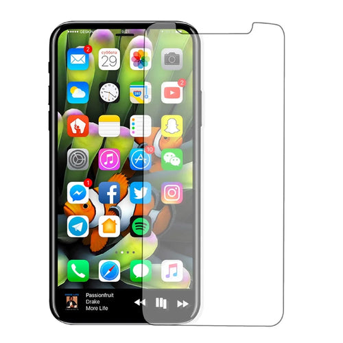 For iPhone 11 Pro 5.8" (2019) / XS / X 5.8-inch Electroplating Coating Arc Edge Tempered Glass Screen Protector - 1