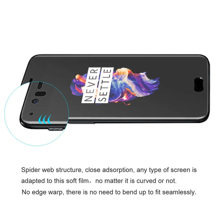 HAT PRINCE Hydrogel Film 0.1mm 3D Full Covered Soft Screen Protector for OnePlus 5 - 4