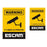 2Pcs Video Surveillance Security Monitoring Warning Stickers - 1