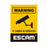 2Pcs Video Surveillance Security Monitoring Warning Stickers - 2
