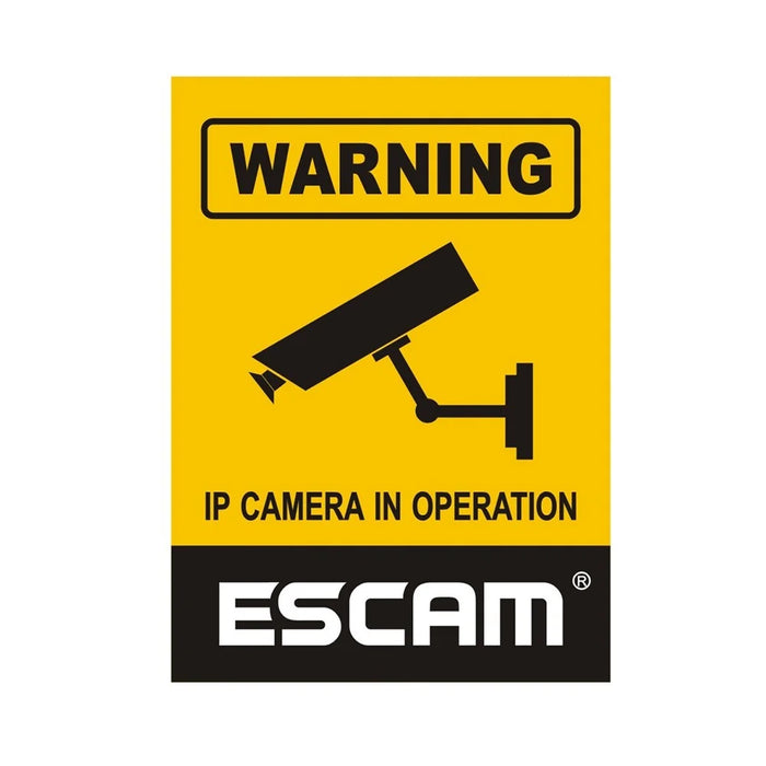2Pcs Video Surveillance Security Monitoring Warning Stickers - 2