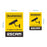 2Pcs Video Surveillance Security Monitoring Warning Stickers - 3