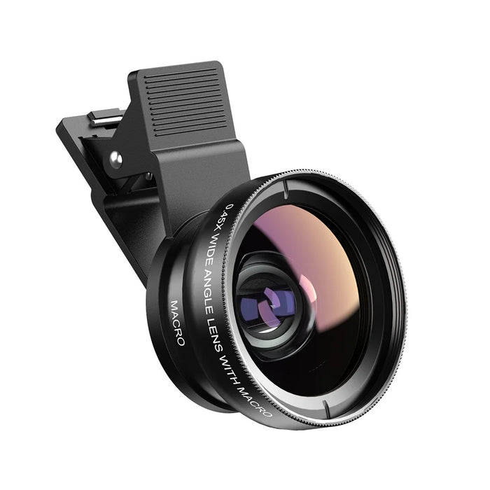 APEXEL 0.45x Universal Super Wide Angle 12.5x Macro SLR Effect External Camera Phone Lens - 1
