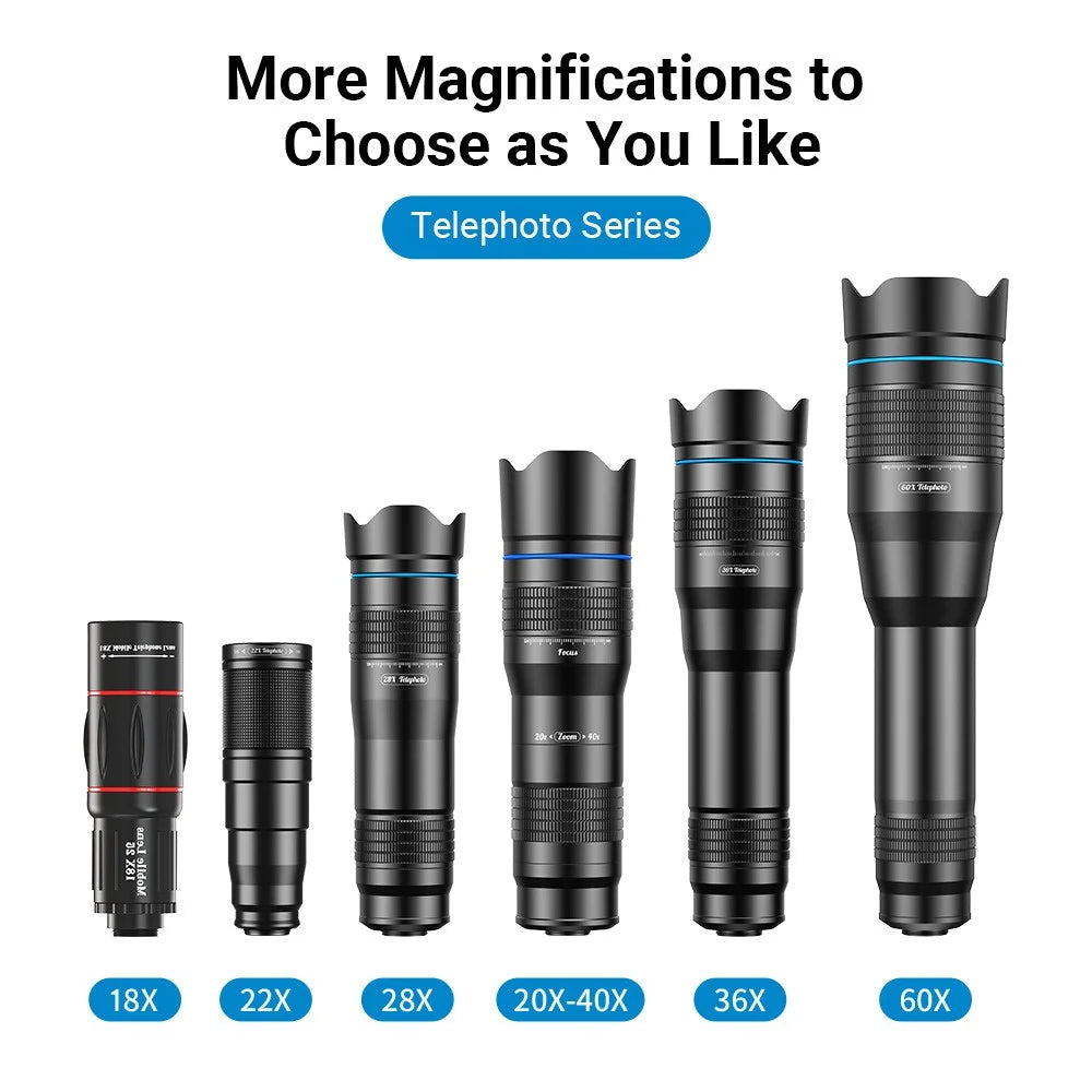 APEXEL HD Metal 20-40x Zoom Telescope Telephoto Lens Monocular Phone Camera Lens for iPhone Samsung Huawei - 4