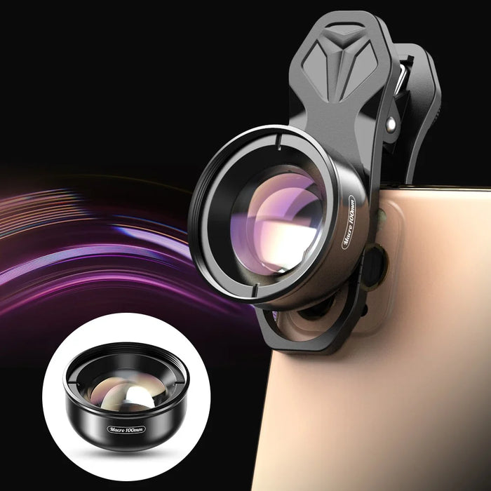APEXEL APL-HB100MM 100mm Super Macro 4K HD CPL Star Filter Mobile Phone Camera Lens for iPhone Samsung Sony - 1