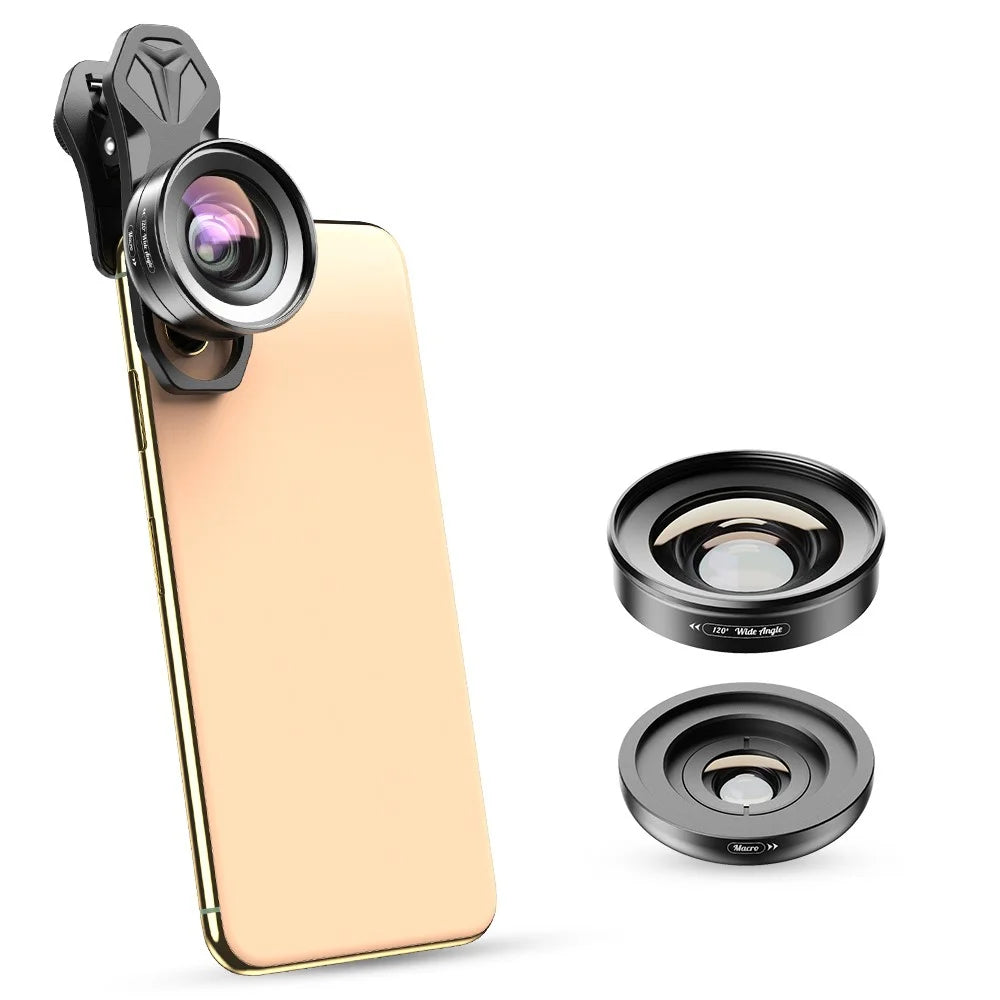 APEXEL HD Optic Camera Phone Lens 2-in-1 Wide-angle Macro Lens for Smartphones - 1