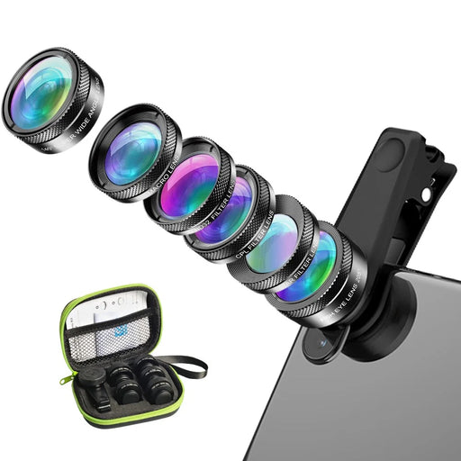 APEXEL APL-DG6 HD Multi-function Wide Angle / Star Filter / Macro / Fisheye / ND Filter / CPL Filter 6-in-1 Lens Kit - 1
