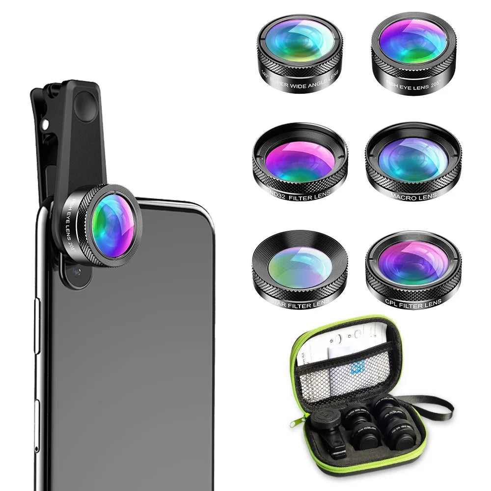 APEXEL APL-DG6 HD Multi-function Wide Angle / Star Filter / Macro / Fisheye / ND Filter / CPL Filter 6-in-1 Lens Kit - 4
