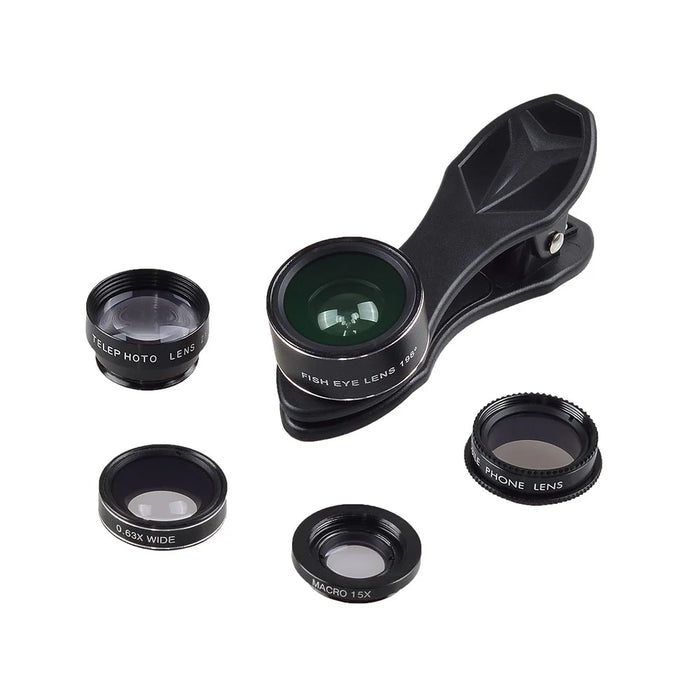 APEXEL APL-DG5-H 5-in-1 Fisheye Wide Angle Macro Telephoto CPL Lens Mobile Phone Mini Camera Lens - 7