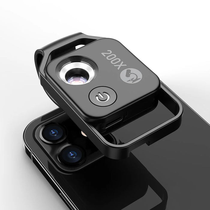 APEXEL APL-MS002CBK 200X Mobile Phone HD CPL Macro Lens Microscope with LED Light - Black - 2