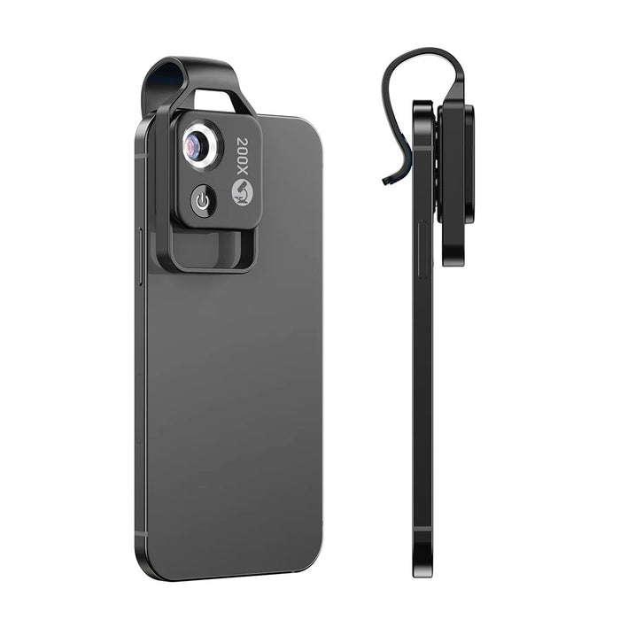 APEXEL APL-MS002CBK 200X Mobile Phone HD CPL Macro Lens Microscope with LED Light - Black - 5
