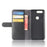 Genuine Split Leather Wallet Moble Phone Case with Stand for OnePlus 5T - Black - 4
