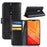 Genuine Leather Wallet Stand Mobile Phone Cover for OnePlus 6 - Black - 1
