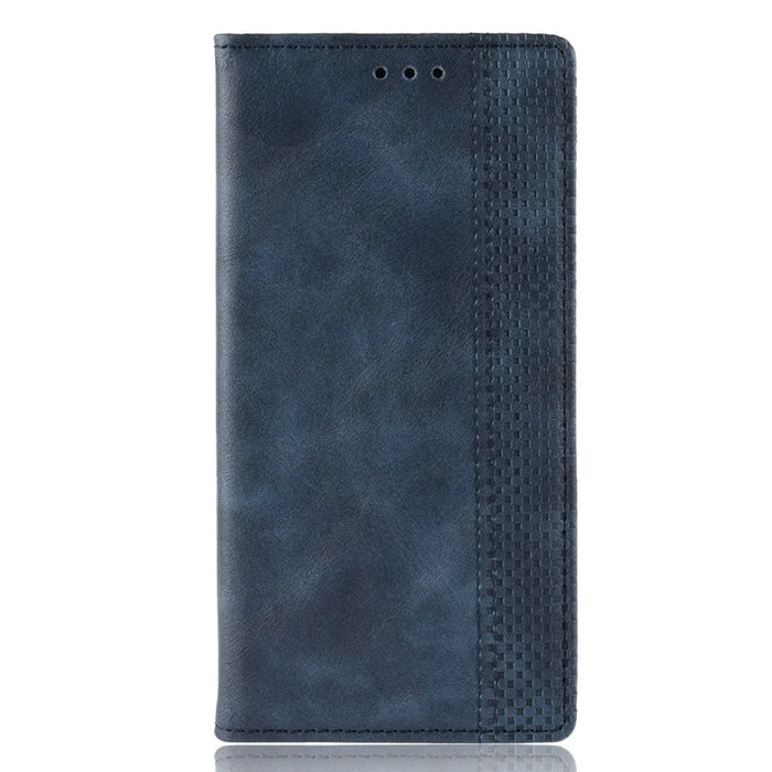 Retro Style Auto-absorbed Leather Casing Phone Shell for OnePlus 7T Pro - Blue - 2