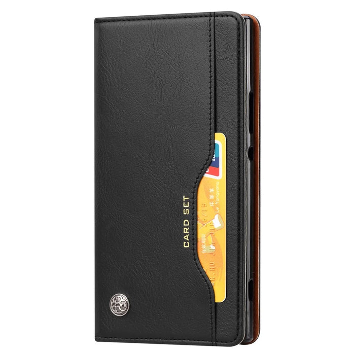 Auto-absorbed PU Leather Wallet Mobile Cover for OnePlus 7T Pro - Black - 2
