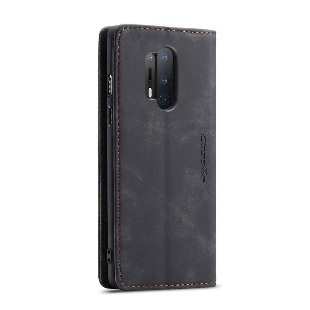CASEME 013 Series Auto-absorbed Leather Protection Case for OnePlus 8 Pro - Black - 7