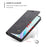 CASEME 013 Series Auto-absorbed Leather Wallet Shell for OnePlus 8 - Black - 4