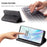 CASEME 013 Series Auto-absorbed Leather Wallet Shell for OnePlus 8 - Black - 5