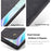 CASEME 013 Series Auto-absorbed Leather Wallet Shell for OnePlus 8 - Black - 6