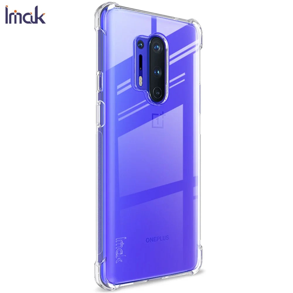IMAK Airbag Shockproof TPU Case + Screen Film for OnePlus 8 Pro - Transparent - 3