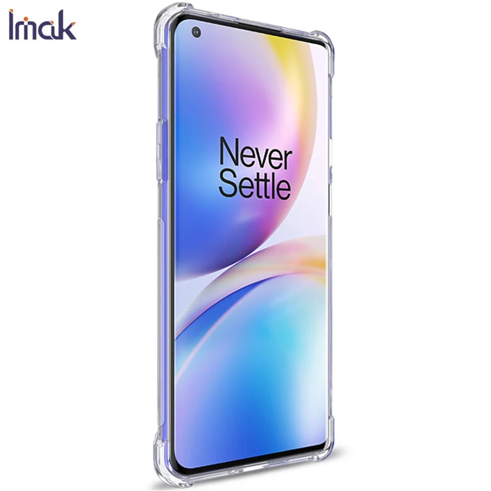 IMAK Airbag Shockproof TPU Case + Screen Film for OnePlus 8 Pro - Transparent - 4