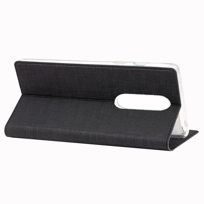 VILI DMX Cross Texture Leather Stand Case for OnePlus 8 - Black - 7