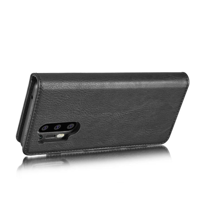 DG.MING Phone Cover Detachable 2-in-1 Split Leather Wallet Shell + PC Back Case for OnePlus 8 Pro - Black - 5