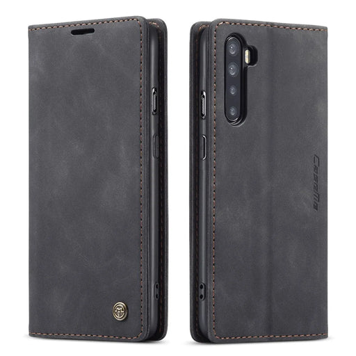 CASEME 013 Series Auto-absorbed Leather Wallet Protection Case for OnePlus Nord - Black - 2