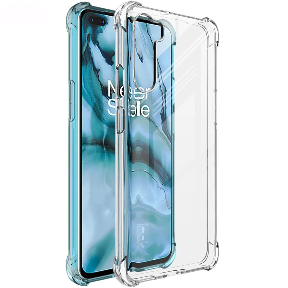 IMAK Airbag Shockproof TPU Cover + Screen Protector for OnePlus Nord - Transparent - 1