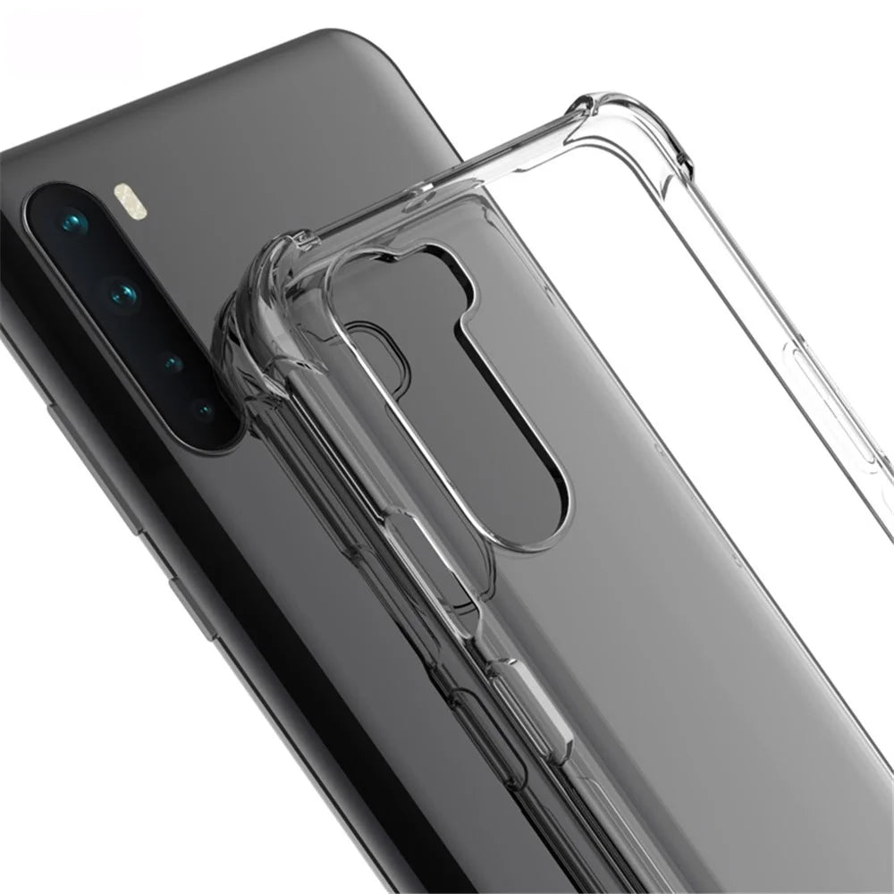 IMAK Airbag Shockproof TPU Cover + Screen Protector for OnePlus Nord - Transparent - 2