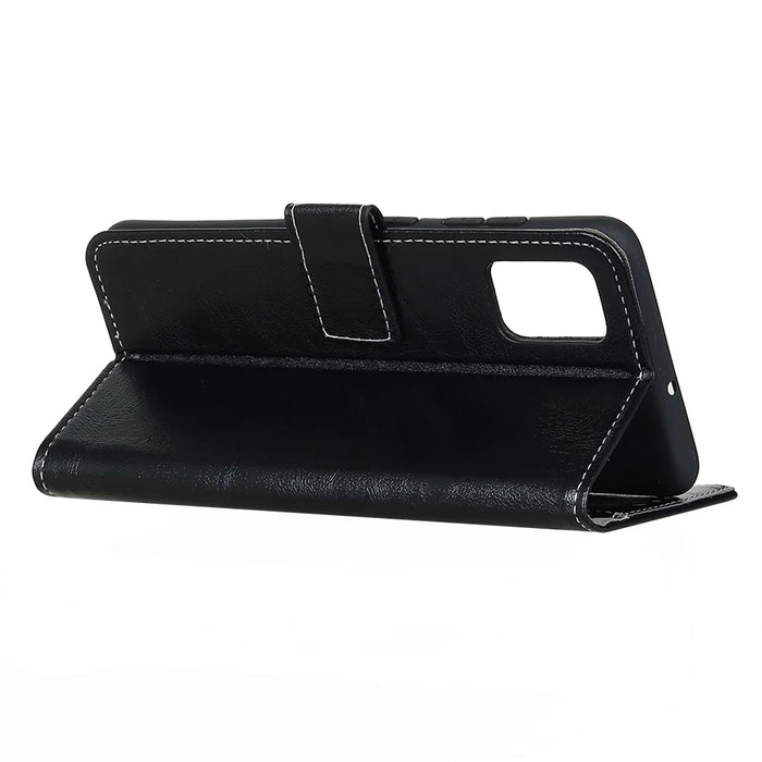 Leather Cover for OnePlus 8T Cover Crazy Horse Texture Wallet Stand Shell - Black - 3