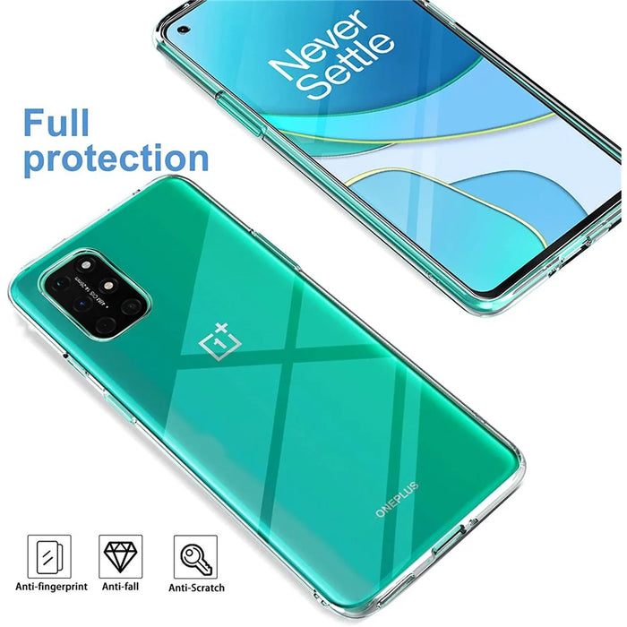 Soft TPU Case for OnePlus 8T Shell with Tempered Glass Screen Film - 2