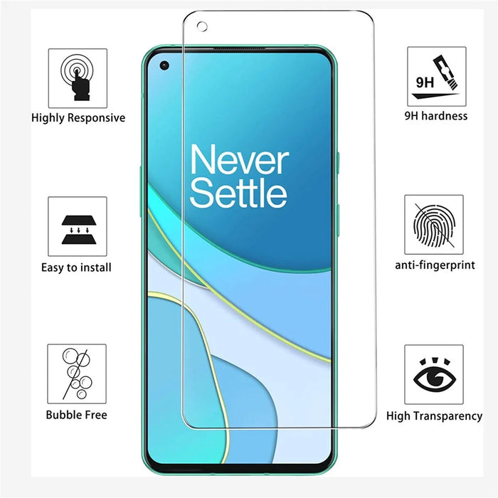 Soft TPU Case for OnePlus 8T Shell with Tempered Glass Screen Film - 4