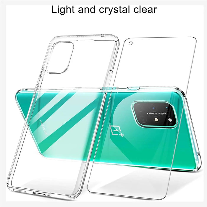 Soft TPU Case for OnePlus 8T Shell with Tempered Glass Screen Film - 6