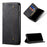 Vintage Style Jeans Cloth Texture Wallet Stand Leather Phone Cover for OnePlus 8T - Black - 1