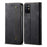 Vintage Style Jeans Cloth Texture Wallet Stand Leather Phone Cover for OnePlus 8T - Black - 2